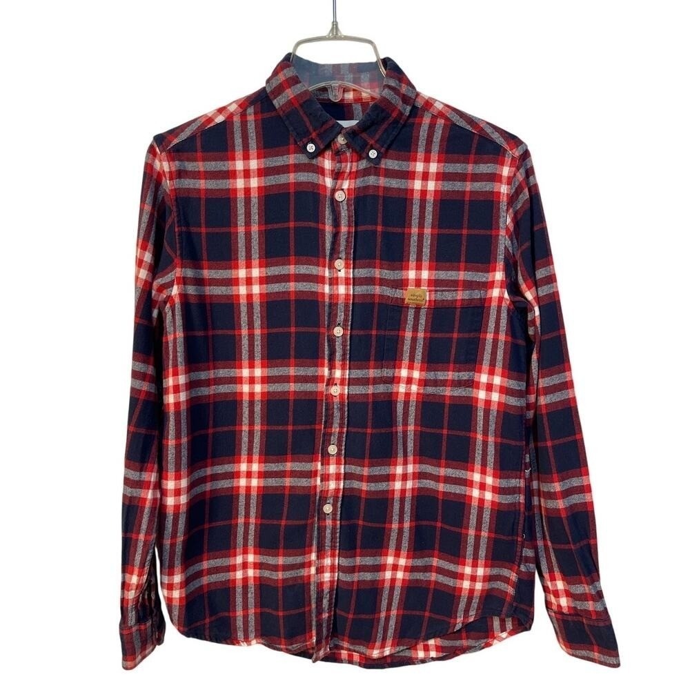 Simply Southern Casual Checkered Long Sleeve Collared Shirt‎ Multicolor Size S